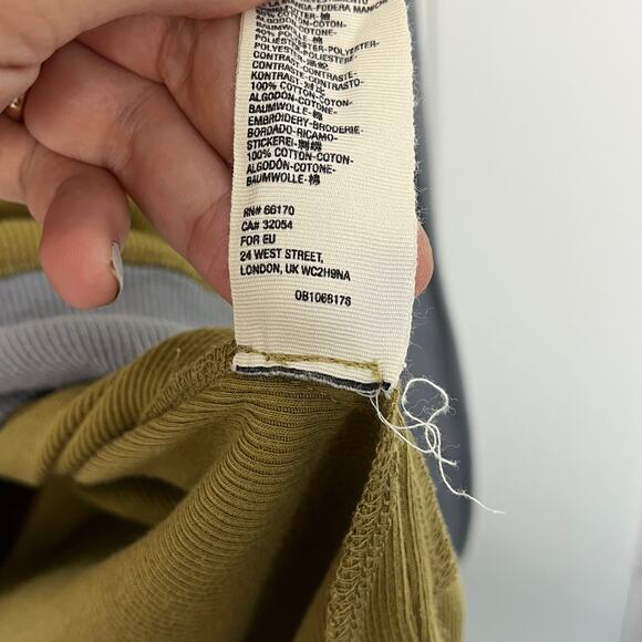 Free People Feelin It Tee Top Womens Small Mustard Yellow Patchwork Paisley Boho - Picture 7 of 9